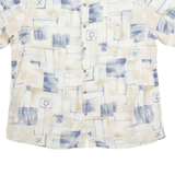 BATIK BAY Mens Shirt Cream Crazy Pattern XL