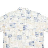 BATIK BAY Mens Shirt Cream Crazy Pattern XL
