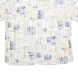 BATIK BAY Mens Shirt Cream Crazy Pattern XL