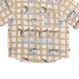 OUTDOOR LIFE Mens Shirt Brown Crazy Pattern L