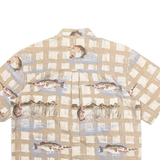 OUTDOOR LIFE Mens Shirt Brown Crazy Pattern L