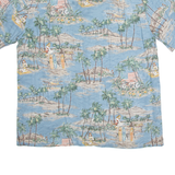 BATIK BAY Mens Hawaiian Shirt Blue Crazy Pattern L