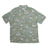 BATIK BAY Mens Hawaiian Shirt Green Crazy Pattern XL