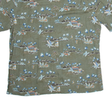 BATIK BAY Mens Hawaiian Shirt Green Crazy Pattern XL