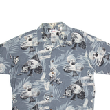 WORLD WIDE SPORTSMAN Mens Shirt Blue Crazy Pattern L