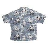 WORLD WIDE SPORTSMAN Mens Shirt Blue Crazy Pattern L