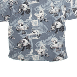 WORLD WIDE SPORTSMAN Mens Shirt Blue Crazy Pattern L