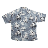 WORLD WIDE SPORTSMAN Mens Shirt Blue Crazy Pattern L