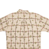 M.E SPORT Mens Hawaiian Shirt Beige Crazy Pattern XL