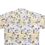 NATURAL ISSUE Mens Hawaiian Shirt Beige Crazy Pattern 2XL
