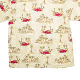 HIGH SURF Mens Hawaiian Shirt Beige Crazy Pattern 2XL
