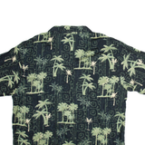 SUN CASUALS Mens Hawaiian Shirt Black Crazy Pattern XL