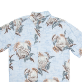 BATIK BAY Mens Hawaiian Shirt Blue Crazy Pattern S