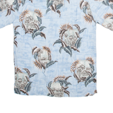 BATIK BAY Mens Hawaiian Shirt Blue Crazy Pattern S