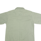 REDHEAD Fish Embroidery Mens Plain Shirt Green 90s M