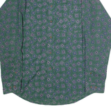 WINDRIDGE Mens Shirt Green 90s Diamond Long Sleeve M