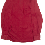 WRANGLER Mens Plain Shirt Red 90s Long Sleeve S
