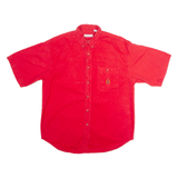 BUGLE BOY Mens Plain Shirt Red 90s XL