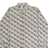 CAMBRIDGE CLASSICS Mens Shirt Green 90s Floral Long Sleeve L