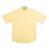 FADED GLORY Mens Plain Shirt Yellow 90s S