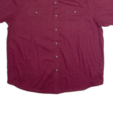 WRANGLER Mens Plain Shirt Maroon 90s XL