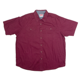 WRANGLER Mens Plain Shirt Maroon 90s XL