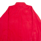 AMERICAN OUTPOST Mens Plain Shirt Red 90s Long Sleeve L