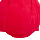 AMERICAN OUTPOST Mens Plain Shirt Red 90s Long Sleeve L