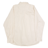 DOCKERS Mens Plain Shirt Beige 90s Long Sleeve XL