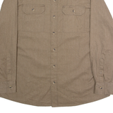 WRANGLER Mens Plain Shirt Brown Long Sleeve XL