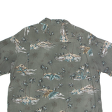BATIK BAY Mens Hawaiian Shirt Green 90s Floral XL