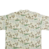 NORTHWEST BLUE Mens Hawaiian Shirt Green 90s Floral XL