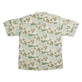 NORTHWEST BLUE Mens Hawaiian Shirt Green 90s Floral XL