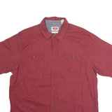 WRANGLER Mens Plain Shirt Red 90s XL