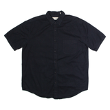 PENMANS Mens Plain Shirt Black 90s L