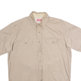 WRANGLER Mens Plain Shirt Beige L