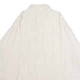 WINSTON SELECT TRADING CO Mens Plain Shirt Cream 90s Long Sleeve L