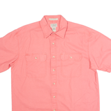 LL BEAN Mens Plain Shirt Pink 90s M