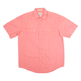 LL BEAN Mens Plain Shirt Pink 90s M