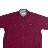 WRANGLER Mens Plain Shirt Maroon XL