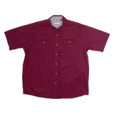 WRANGLER Mens Plain Shirt Maroon XL