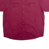 WRANGLER Mens Plain Shirt Red 90s XL