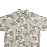 PURITAN Mens Hawaiian Shirt Beige Viscose 90s Floral XL