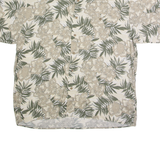 PURITAN Mens Hawaiian Shirt Beige Viscose 90s Floral XL