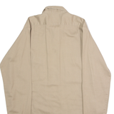 DICKIES Mens Worker Shirt Beige Long Sleeve S