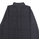 LEVI'S Mens Shirt Black 90s Striped Long Sleeve S