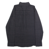 LEVI'S Mens Shirt Black 90s Striped Long Sleeve S