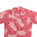 PALMWAVE Mens Hawaiian Shirt Red 90s Floral S
