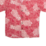 PALMWAVE Mens Hawaiian Shirt Red 90s Floral S