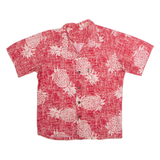 PALMWAVE Mens Hawaiian Shirt Red 90s Floral S
